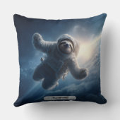 Astronaut Sloth Space Surreal Animal Personalized Kissen (Rückseite)
