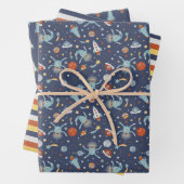 Astronaut Sloths Muster Geschenkpapier Set (Beispiel)
