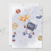 Astronaut Space 1. Reise um die Sonne zum Geburtst Einladung (Rückseite)