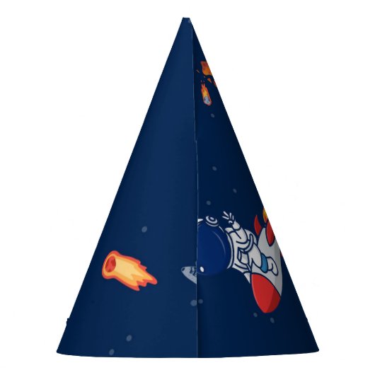 Astronaut Space Adventure Hats - Boys Birth Partyhütchen (Rückseite)