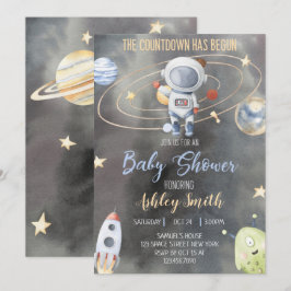 Astronaut Space Baby Dusche Einladung