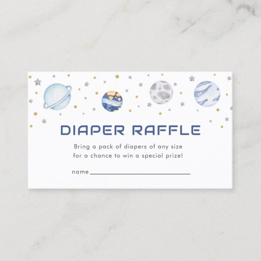 Astronaut Space Baby Dusche Windelwaschkarte Visitenkarte (Vorderseite)