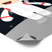 Astronaut Space Birthday Blast Off Theme" Poster (Ecke)
