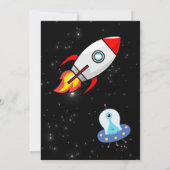 Astronaut Space Birthday Boy Party - Blast Off Einladung (Rückseite)