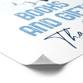 Astronaut Space Blue Gold Bücher & Geschenke Zeich Poster (Ecke)