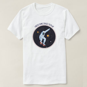 Astronaut Space Boarding Spaß verspielt T - Shirt