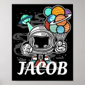 ASTRONAUT Space Cartoon individuell einstellbar Poster (Vorne)