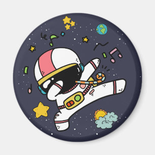 Astronaut Space Cartoon Magnet