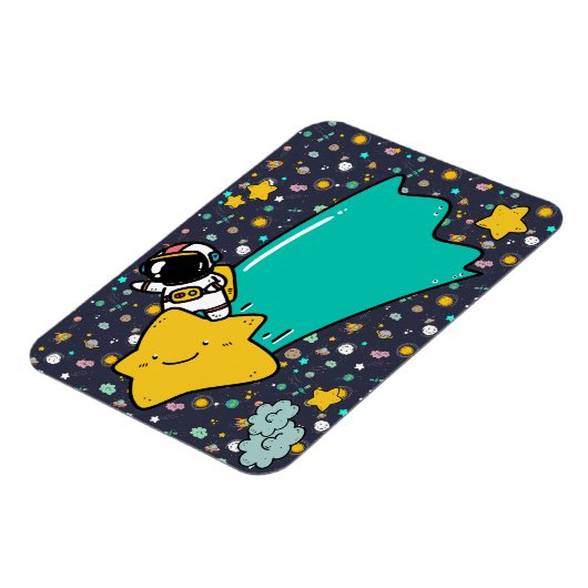 Astronaut Space Cartoon Magnet (Linke Seite)