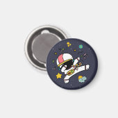 Astronaut Space Cartoon Magnet (Vorderseite/Rückseite)