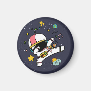Astronaut Space Cartoon Magnet