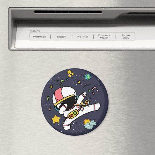 Astronaut Space Cartoon Magnet (In Situ (Geschirrspüler))