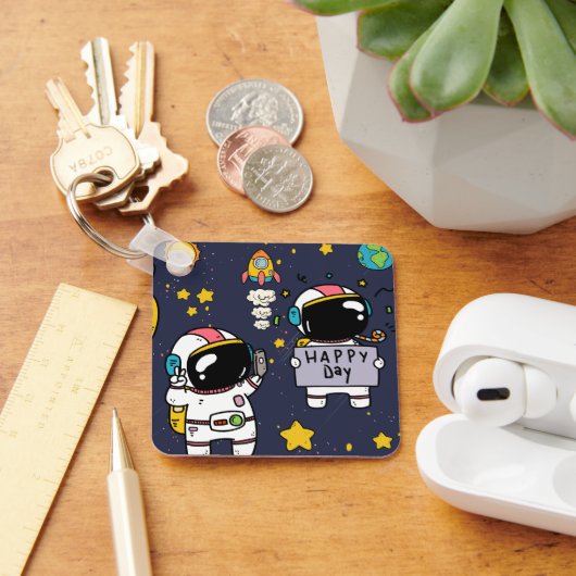 Astronaut Space Cartoon Schlüsselanhänger (Schreibtisch)