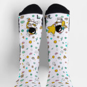 Astronaut Space Cartoon Socken (Oben)