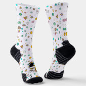 Astronaut Space Cartoon Socken (Gewinkelt)