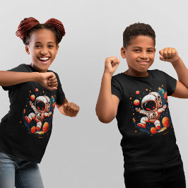 Astronaut Space Cartoon Tri-Blend Shirt