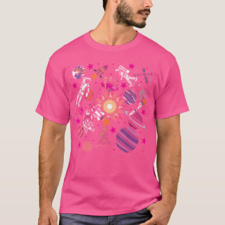 Astronaut Space Doodle Universe Planet Astronomie T-Shirt