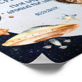 Astronaut Space Erste Reise um die Sonne Willkomme Poster (Ecke)