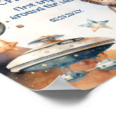 Astronaut Space Erste Reise um die Sonne Willkomme Poster (Ecke)