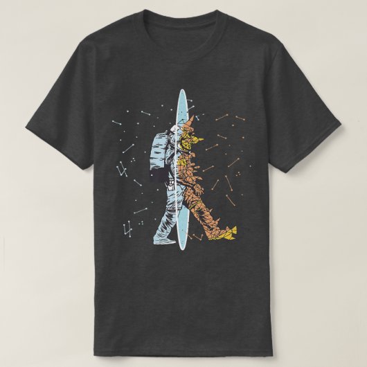 Astronaut Space Floating Moon Mars Planet Premium T-Shirt (Design vorne)