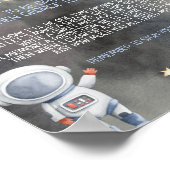 Astronaut Space Galaxy Time Kapselsign Card Poster (Ecke)