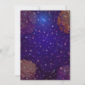 Astronaut Space Galaxy UFO Geburtstagseinladung Einladung (Rückseite)