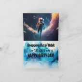 Astronaut Space Geburtstagskarte Karte (Innenseite)