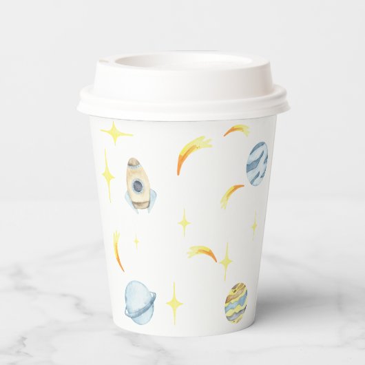 Astronaut Space Geburtstagsparty Pappbecher (Rückseite)