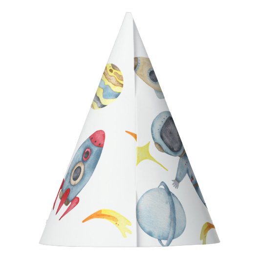 Astronaut Space Geburtstagsparty Partyhütchen (Rückseite)