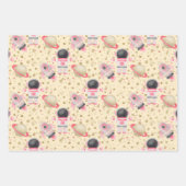 Astronaut Space Girl Pattern Geschenkpapier Set (Vorderseite 3)