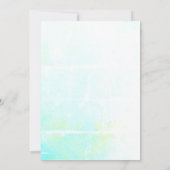 Astronaut Space Neon Birthday Einladung (Rückseite)