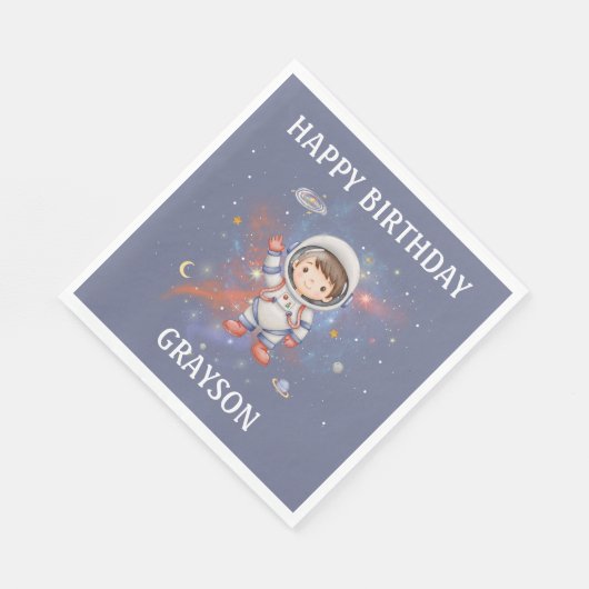Astronaut Space Paper Napkin Serviette (Ecke)