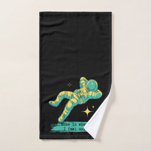 Astronaut Space Stars Zuhause ist der Ort, an dem Badhandtuch Set (Handtuch)