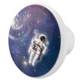 Astronaut Space Swirling Vortex Stars Galaxy Keramikknauf (Rechts)