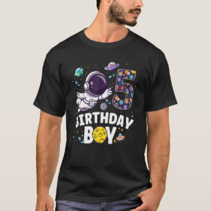 Astronaut Space Thema Party 5 Jahre alt Geburtstag T-Shirt