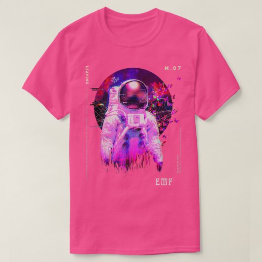 Astronaut Space Vaporwave Retrowave Synthwave Outd T-Shirt (Design vorne)