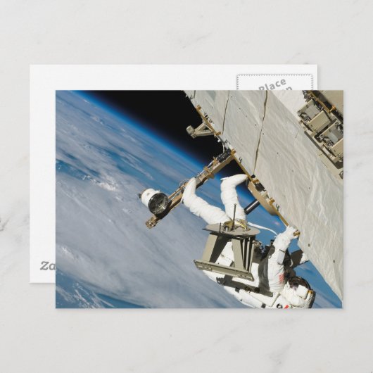 Astronaut Space Walk Postkarte (Vorne/Hinten)