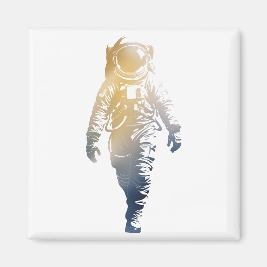 Astronaut Spaceman Discovery Challenge Silhouette Magnet (Vorne)
