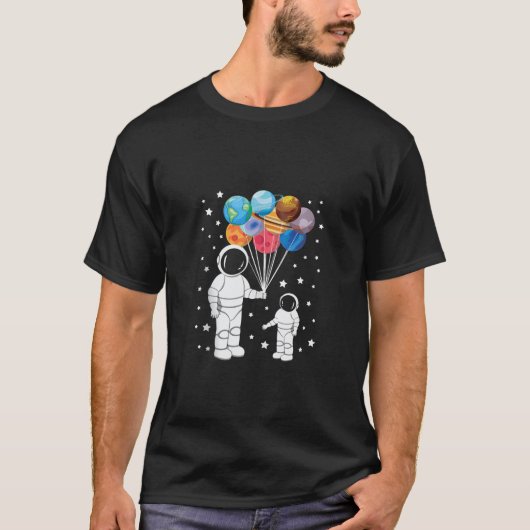 Astronaut Spaceman Funny Space Dwarf Solar System T-Shirt (Vorderseite)