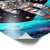 Astronaut spendet Kinder Moon Landung Fotodruck (Ecke)