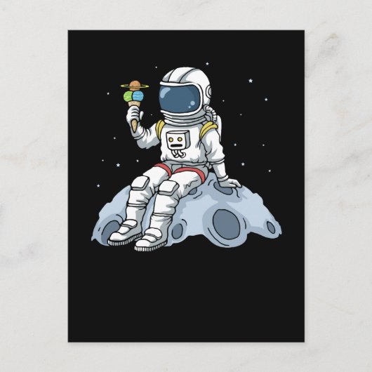 Astronaut spendet Kinder Moon Landung Ice Creme Sp Postkarte (Vorderseite)