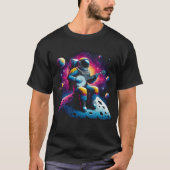 Astronaut spielt Banjo im Space Banjo Player T-Shirt (Vorderseite)