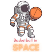 Astronaut spielt Basketball im Space Tee