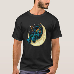 Astronaut spielt Geigen auf dem Mond Kosmonauten S T-Shirt