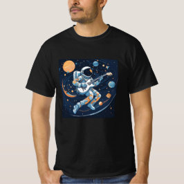 Astronaut spielt Gitarre im Weltraum T-Shirt