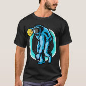 Astronaut spielt Handball im Weltraum so viel Spaß T-Shirt (Vorderseite)
