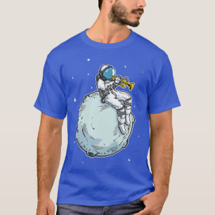 Astronaut spielt Trompete Geschenk Musik Trompete  T-Shirt