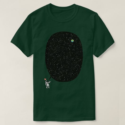 Astronaut spricht über den unendlichen Kosmos von  T-Shirt (Design vorne)