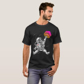 Astronaut springt HEX-Münze zum KryptoToken des Mo T-Shirt (Vorne ganz)