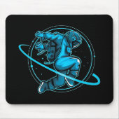 Astronaut springt um Saturn Artwork herum | Mousepad (Vorne)